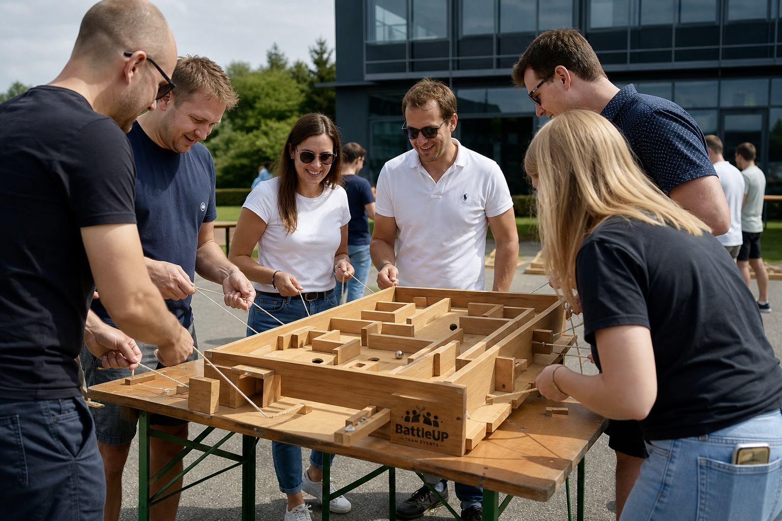 BattleUp Team bei einer gemeinsamen Spielstation